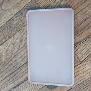 EUC Tupperware vintage deli/bacon or marinade container  paprika color